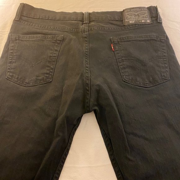 Men's Levi 511 34'' 30'' Black Slim Fit Jeans - Picture 1 of 2
